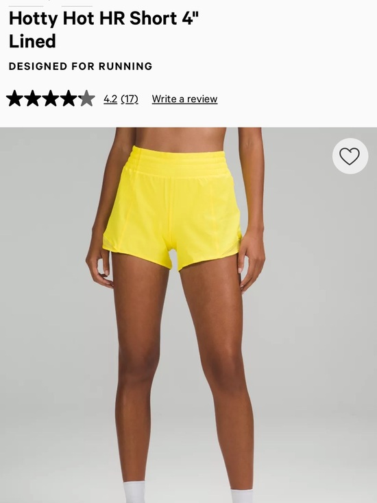 lululemon athletica Pants - Hotty Hot HR Short 4" Lined Women's Running Shorts